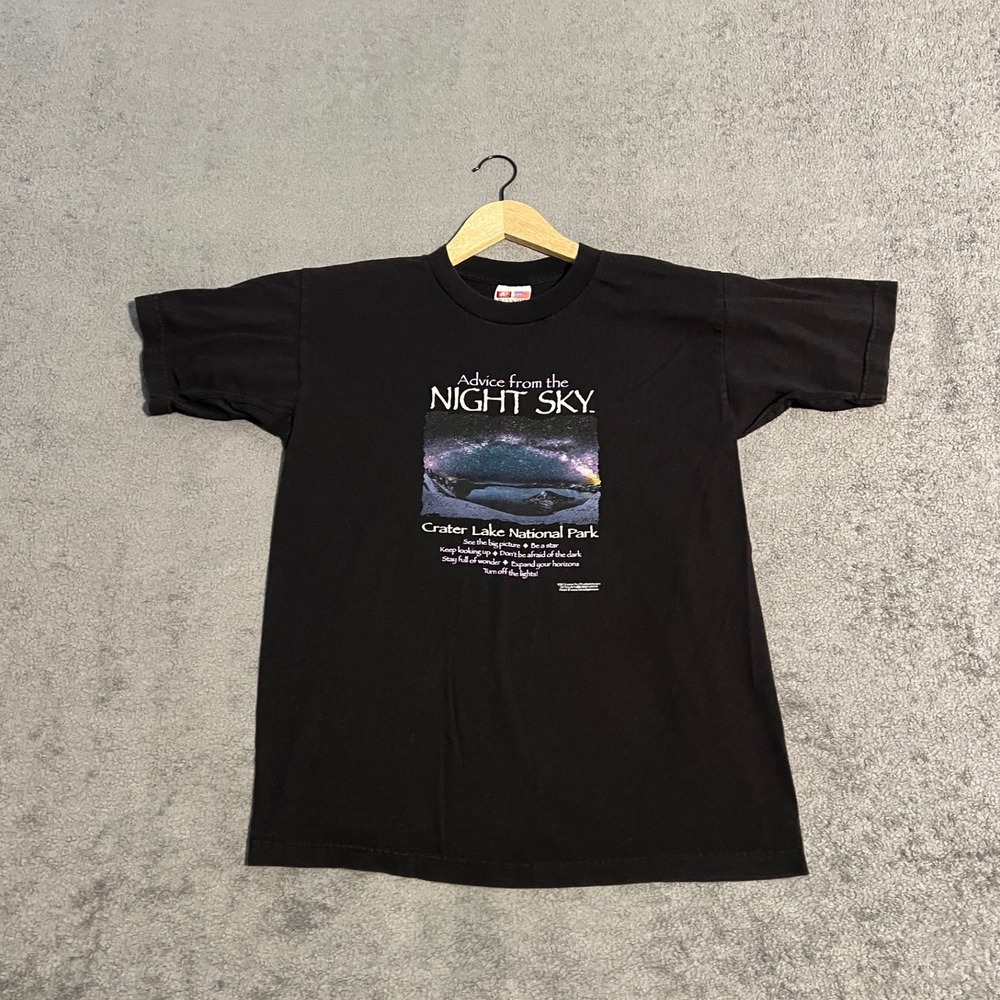 Vintage Bayside Crater Lake National Park Advice from the Night Sky Shirt M
